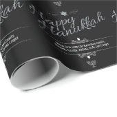 Faux Glitter Hanukkah Cadeaupapier (Rol Hoek)