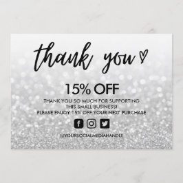 Faux Glitter Hartelijk dank voor mediumtoevoeging Kaart