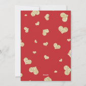 Faux Glitter Heart | Valentijnsdag Kaarten (Achterkant)