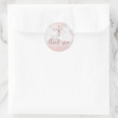 FAUX glitter Heilig Kruis op marmer | Dank u Ronde Sticker (Tas)