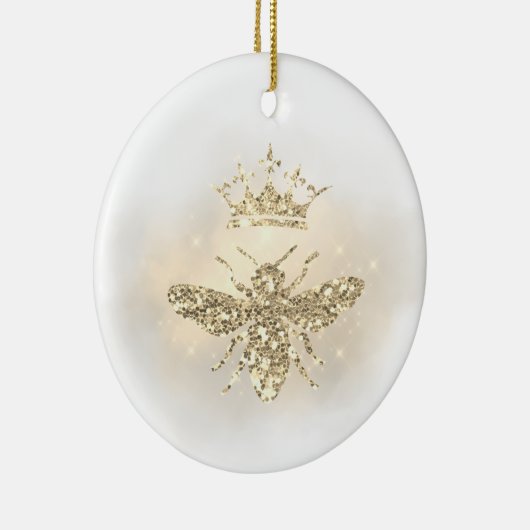 faux glitter honey bee keramisch ornament (Rechts)