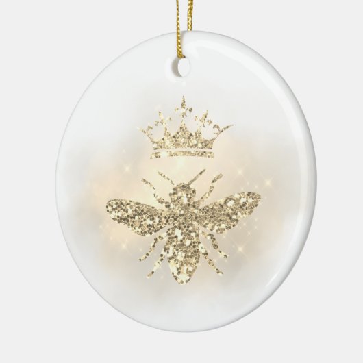 faux glitter honey bee keramisch ornament (Links)