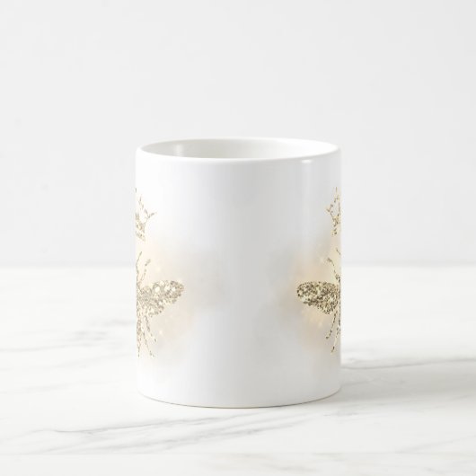 faux glitter honey bee koffiemok (Center)