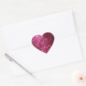 Faux Glitter - Hot Pink Hart Sticker (Envelop)