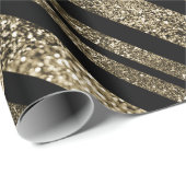 Faux Glitter & Jewels Gold & Black Tones Cadeaupapier (Rol Hoek)