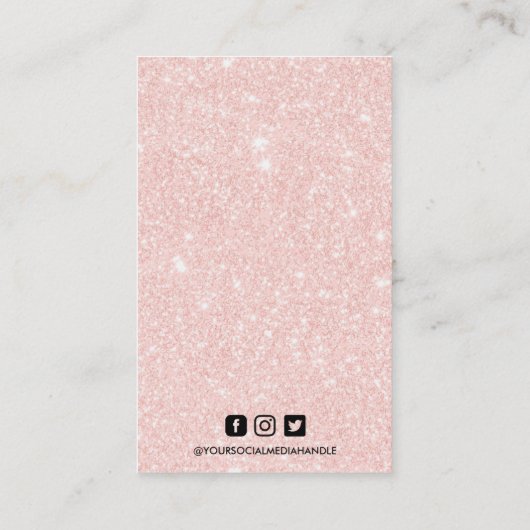 Faux Glitter Ketting Display Visitekaartje (Achterkant)