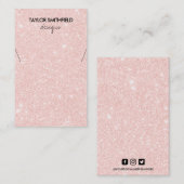 Faux Glitter Ketting Display Visitekaartje (Voorkant / Achterkant)