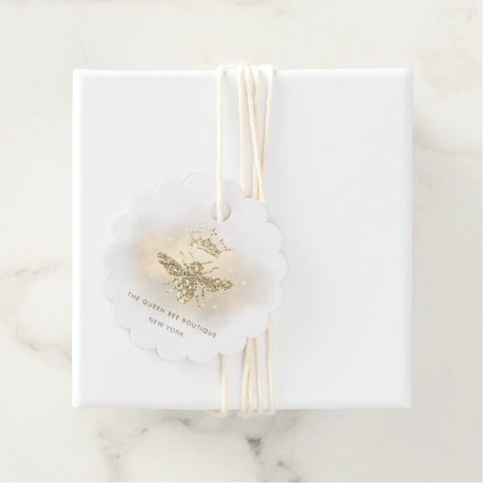 faux glitter koningin bedankjes labels (In situ)