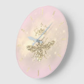 faux glitter koningin bijen roze grote klok (Hoek)