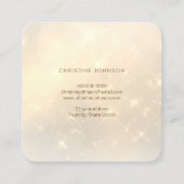 faux glitter koningin bijen roze vierkante visitekaartje (Achterkant)