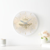 ・faux glitter koningin design grote klok (Huis)