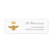 faux glitter koninginnenetiket etiket (Voorkant)