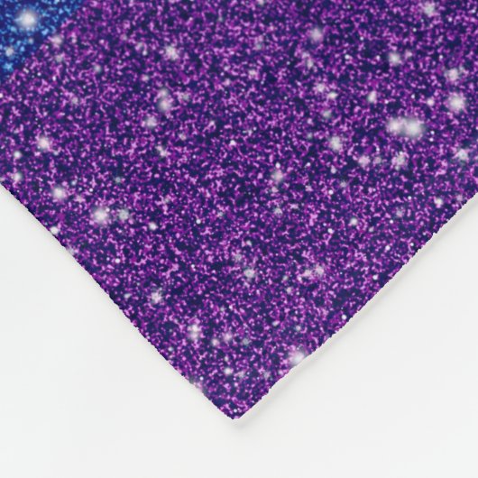 Faux Glitter LGBTQ Pride Rainbow Flag Fleece Deken (Hoek)