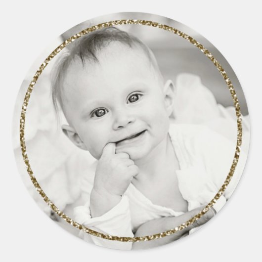 Faux Glitter Lijst Foto Sticker (Voorkant)