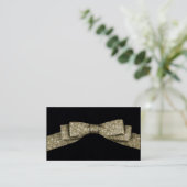 Faux glitter lint visitekaartje (Staand voorkant)