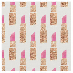 Faux Glitter Lipstick Makeup Beauty Patroon Stof