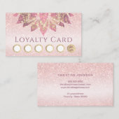 faux glitter lotus logo loyalty visitekaartje (Voorkant / Achterkant)