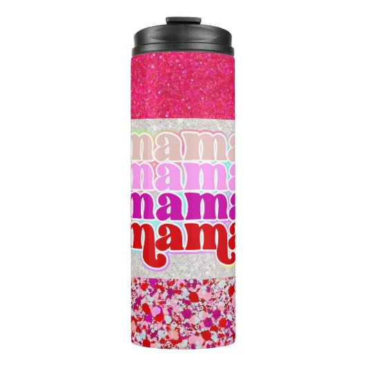 Faux Glitter Mama Thermosbeker (Voorkant)
