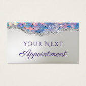 Faux glitter mermaid sequin Appointment Card Visitekaartje (Voorkant)