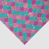 Faux glitter mermaïdpatroonschalen tissuepapier (Detail)
