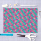 Faux glitter mermaïdpatroonschalen tissuepapier (Craft)