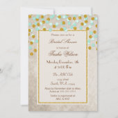 FAUX Glitter Mint Gold confetti Vrijgezellenfeest Kaart (Voorkant)