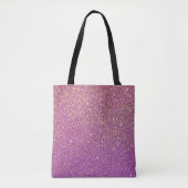 Faux Glitter Modern Roze en Paarse Canvas tas (Voorkant)