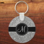 Faux Glitter Monogram Sleutelhanger (Voorkant)