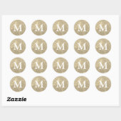Faux Glitter Monogram Sticker (Vel)