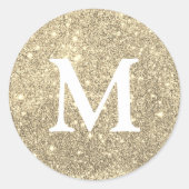 Faux Glitter Monogram Sticker (Voorkant)