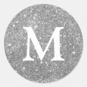 Faux Glitter Monogram Sticker (Voorkant)