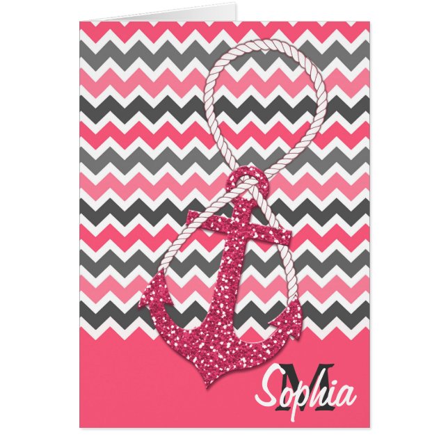 faux glitter nautical anchor infinity symbool (Voorkant)