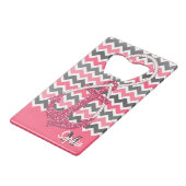 faux glitter nautical anchor infinity symbool creditkaart flessenopener (Voorkant Gekanteld)