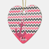 faux glitter nautical anchor infinity symbool keramisch ornament (Links)