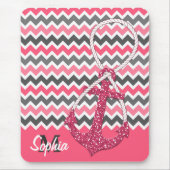 faux glitter nautical anchor infinity symbool muismat (Voorkant)