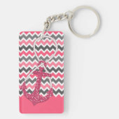 faux glitter nautical anchor infinity symbool sleutelhanger (achterkant)