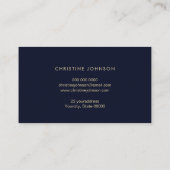 faux glitter oceaan golven gouden schelp visitekaartje (Achterkant)