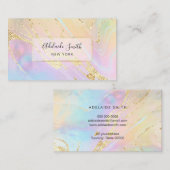 faux glitter op FAUX holografische achtergrond Visitekaartje (Voorkant / Achterkant)