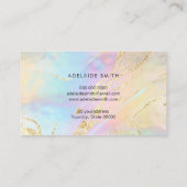 faux glitter op FAUX holografische achtergrond Visitekaartje (Achterkant)