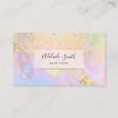 faux glitter op FAUX holografische achtergrond Visitekaartje (Voorkant)