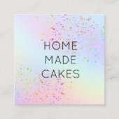 FAUX glitter op pastelkleuren gradiënten taarten Vierkante Visitekaartje (Voorkant)