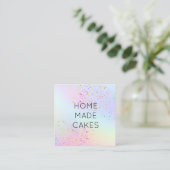 FAUX glitter op pastelkleuren gradiënten taarten Vierkante Visitekaartje (Staand voorkant)