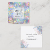 FAUX glitter op waterverf tropisch design Square Vierkante Visitekaartje (Voorkant / Achterkant)