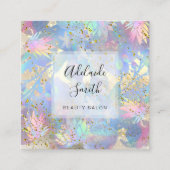 FAUX glitter op waterverf tropisch design Square Vierkante Visitekaartje (Voorkant)