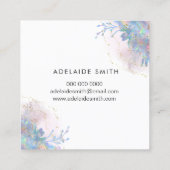 FAUX glitter op waterverf tropisch design Square Vierkante Visitekaartje (Achterkant)