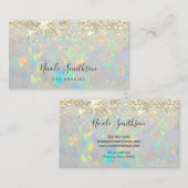 Faux glitter opaal achtergrond visitekaartje (Voorkant / Achterkant)