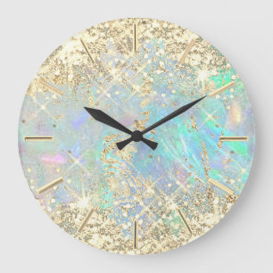 FAUX glitter opaal Grote Klok