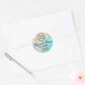 Faux glitter opaal textuur dank u ronde sticker (Envelop)