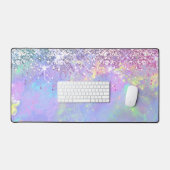 Faux glitter opaal visitekaartje bureaumat (Keyboard & Muis)