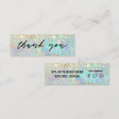 faux glitter opal background mini visitekaartje (Voorkant / Achterkant)